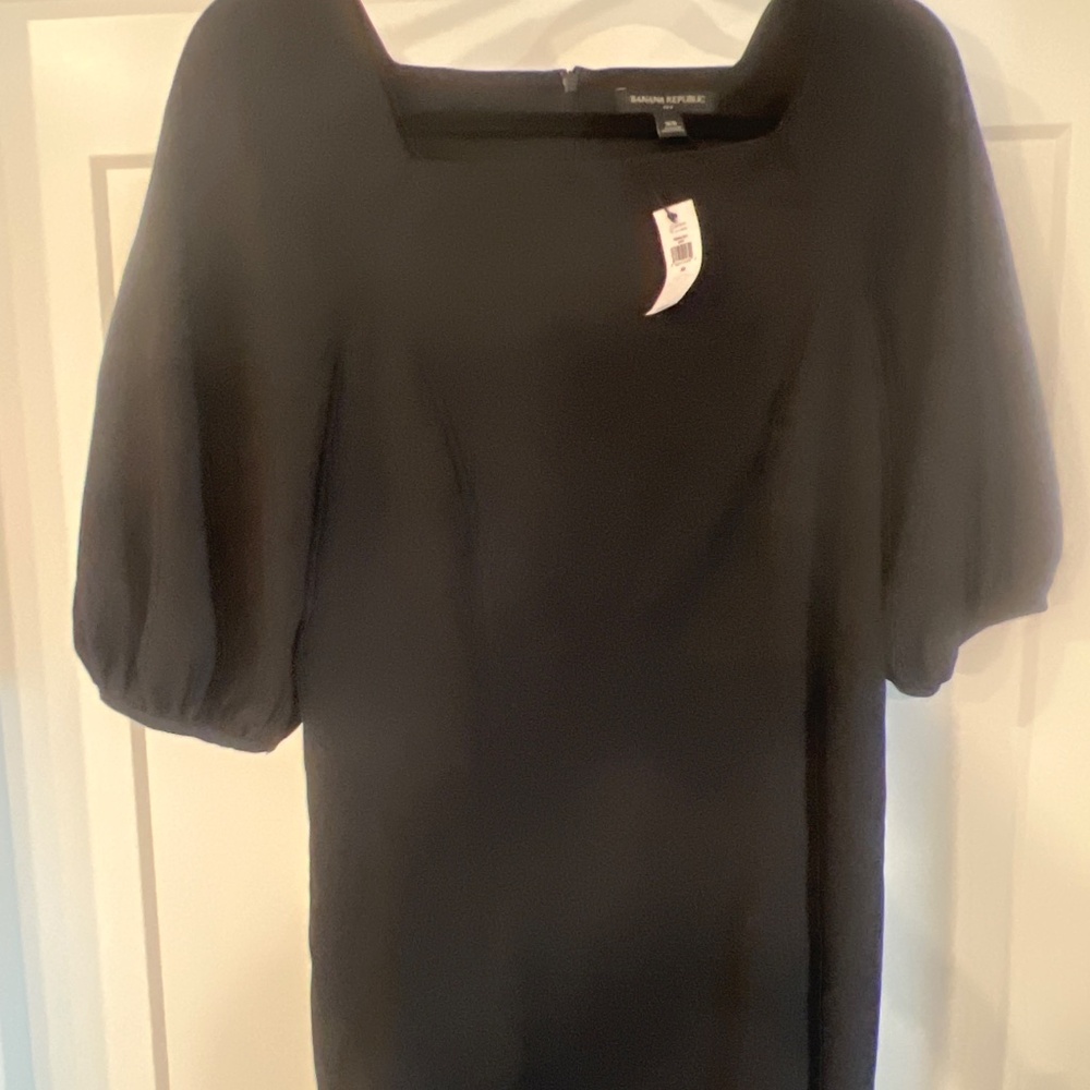 business casual black dress Banana Republic XS